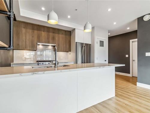 203-835 Dunsmuir Rd, Esquimalt, BC - Indoor Photo Showing Kitchen With Stainless Steel Kitchen With Upgraded Kitchen