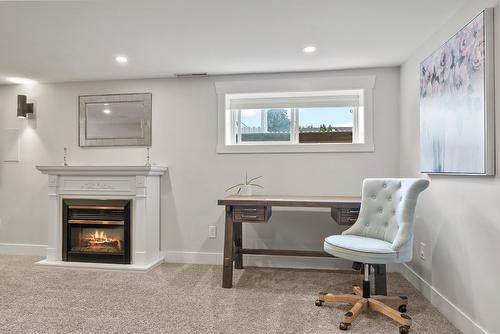 845 Richter Street, Kelowna, BC - Indoor Photo Showing Other Room With Fireplace