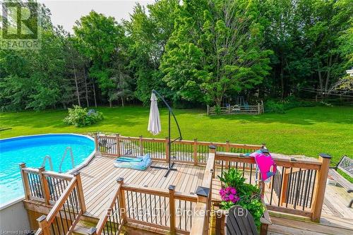 156639 Concession 7A, Chatsworth, ON - Outdoor With Above Ground Pool With Deck Patio Veranda