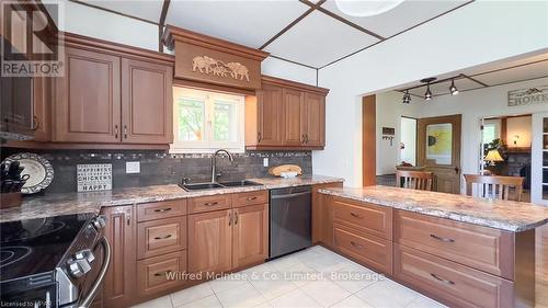 43 Mitchell Street, South Bruce, ON - Indoor Photo Showing Kitchen With Double Sink