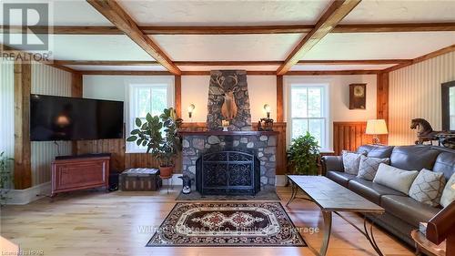 43 Mitchell Street, South Bruce, ON - Indoor Photo Showing Living Room With Fireplace