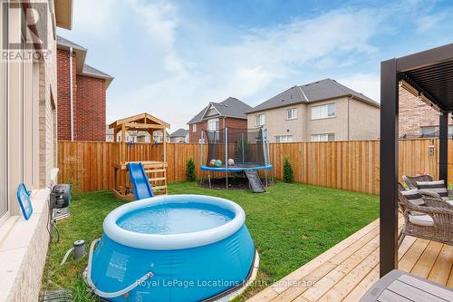 48 Mclean Avenue, Collingwood, ON - Outdoor With Above Ground Pool With Deck Patio Veranda With Backyard