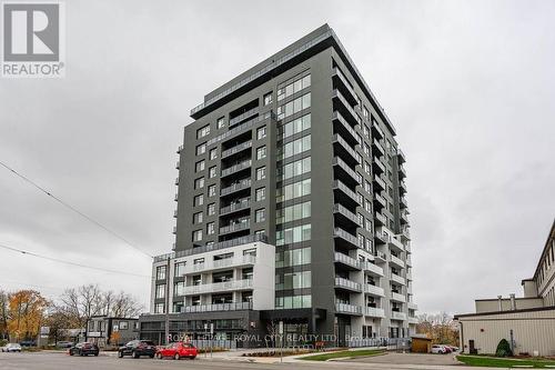 608 - 71 Wyndham Street S, Guelph, ON - Outdoor With Balcony With Facade