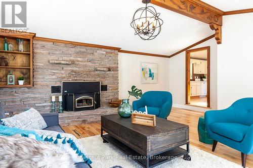 90 Edgewater Road, Wasaga Beach, ON - Indoor Photo Showing Living Room With Fireplace