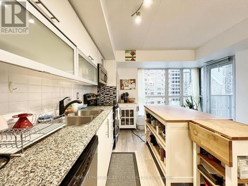 808 - 28 Ted Rogers Way, Toronto, ON - Indoor Photo Showing Kitchen With Double Sink