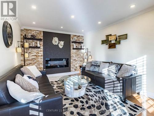 61 Keeble Crescent, Ajax, ON - Indoor Photo Showing Living Room With Fireplace