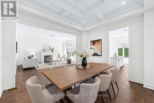 1369 Blackmore Street, Innisfil, ON - Indoor Photo Showing Dining Room With Fireplace