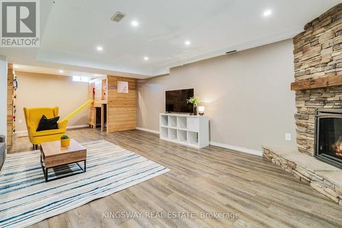 14 Pike Creek Drive, Haldimand, ON - Indoor Photo Showing Basement With Fireplace