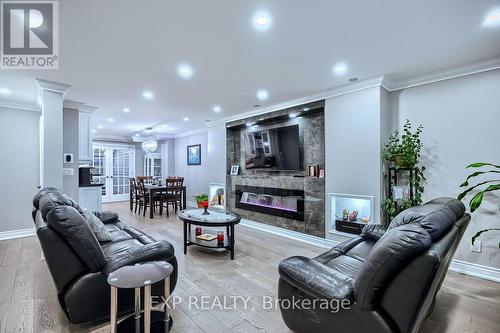 3499 Ellengale Drive, Mississauga, ON - Indoor Photo Showing Living Room With Fireplace