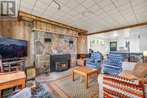 28 Mcrae Beach Road S, Georgina, ON - Indoor Photo Showing Living Room With Fireplace