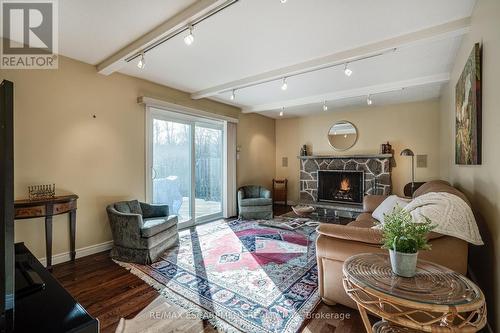 25 Terrace Drive, Hamilton, ON - Indoor Photo Showing Living Room With Fireplace