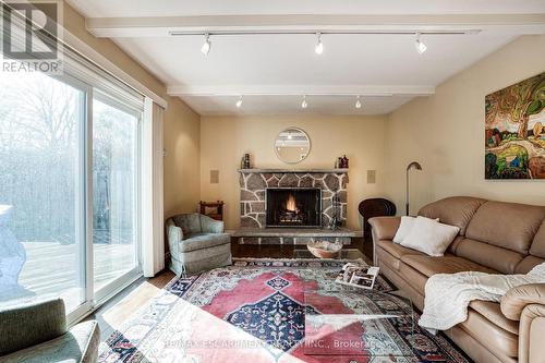 25 Terrace Drive, Hamilton, ON - Indoor Photo Showing Living Room With Fireplace