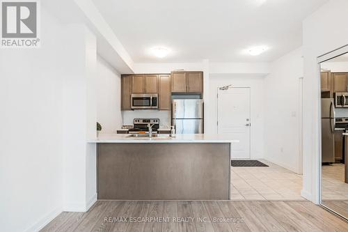 113 - 101 Shoreview Place, Hamilton, ON - Indoor Photo Showing Kitchen With Double Sink