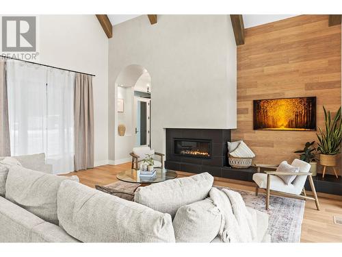 82 Twin Lakes Road, Enderby, BC - Indoor Photo Showing Living Room With Fireplace