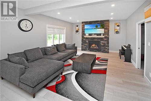 117 Hazelton Dr, Sudbury, ON - Indoor Photo Showing Living Room With Fireplace