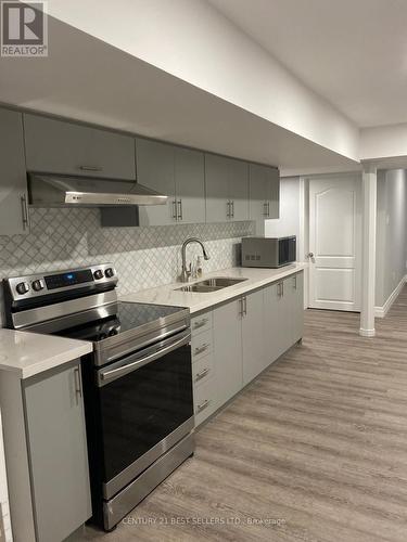 Bsmt - 19 Clockwork Drive, Brampton, ON - Indoor Photo Showing Kitchen With Stainless Steel Kitchen With Double Sink