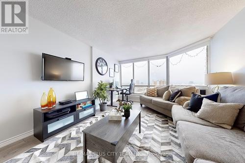 1408 - 25 Fairview Road W, Mississauga, ON - Indoor Photo Showing Living Room