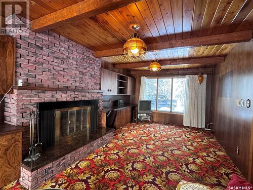 461 Railway Avenue S, Bruno, SK - Indoor Photo Showing Bedroom With Fireplace