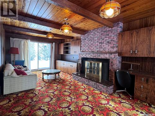 461 Railway Avenue S, Bruno, SK - Indoor Photo Showing Living Room With Fireplace