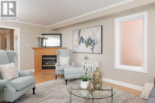 50 Dawson Crescent, Milton, ON - Indoor Photo Showing Living Room With Fireplace