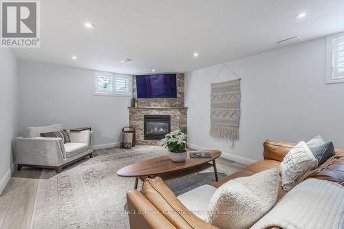 596 Thornwood Avenue, Burlington, ON - Indoor Photo Showing Living Room With Fireplace