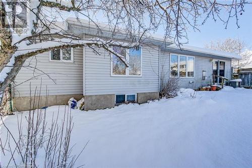 View of snow covered rear of property - 95 Reiner Crescent, Wellesley, ON - Outdoor