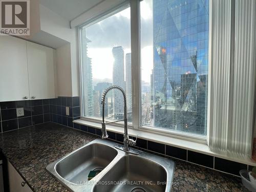 3711 - 18 Yonge Street, Toronto, ON - Indoor Photo Showing Kitchen With Double Sink