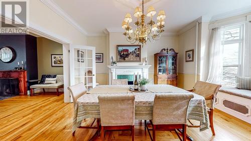 120 Military Road, St. John'S, NL - Indoor Photo Showing Dining Room With Fireplace