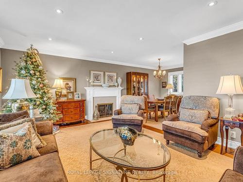 23 Shamokin Dr, Toronto, ON - Indoor Photo Showing Living Room With Fireplace