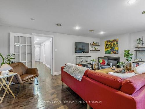 62 Haliburton Ave, Toronto, ON - Indoor Photo Showing Living Room With Fireplace