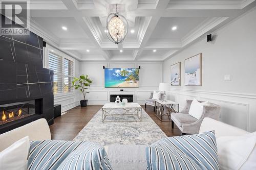 27 Yacht Drive, Clarington, ON - Indoor Photo Showing Living Room With Fireplace