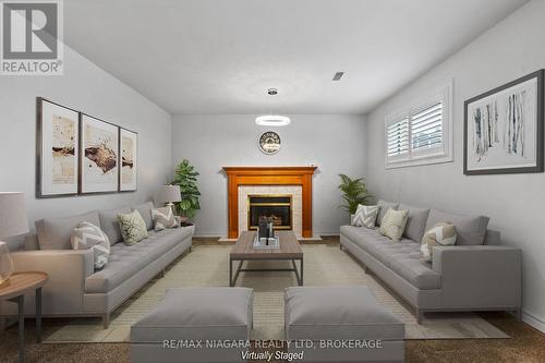 6019 Andrea Drive, Niagara Falls (218 - West Wood), ON - Indoor Photo Showing Living Room With Fireplace