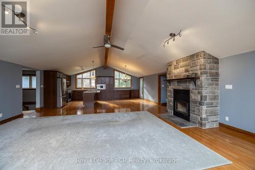 123 Lakeview Road, Grey Highlands, ON - Indoor Photo Showing Living Room With Fireplace