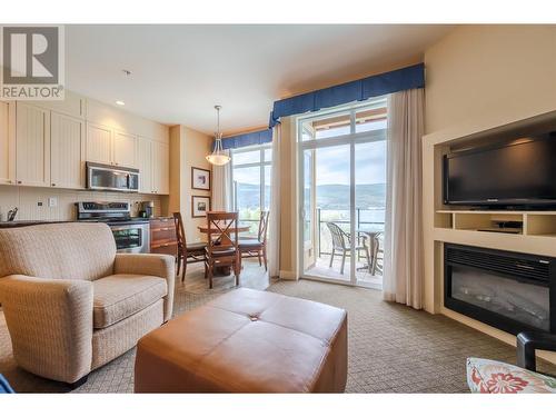 13011 Lakeshore Drive Unit# 238, Summerland, BC - Indoor Photo Showing Living Room With Fireplace