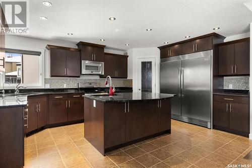 4128 Green Willow Terrace, Regina, SK - Indoor Photo Showing Kitchen With Double Sink With Upgraded Kitchen