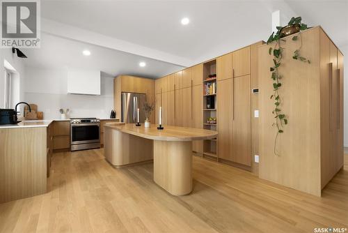 209 Habkirk Drive, Regina, SK - Indoor Photo Showing Kitchen With Stainless Steel Kitchen