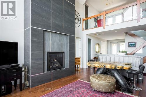 107 Maple Lane, Blue Mountains (Blue Mountain Resort Area), ON - Indoor Photo Showing Living Room With Fireplace