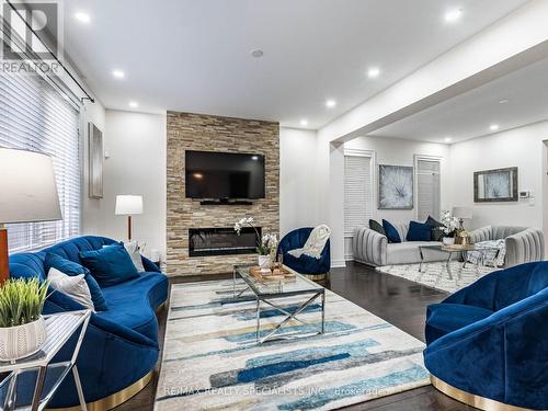 47 Donomore Drive, Brampton, ON - Indoor Photo Showing Living Room With Fireplace