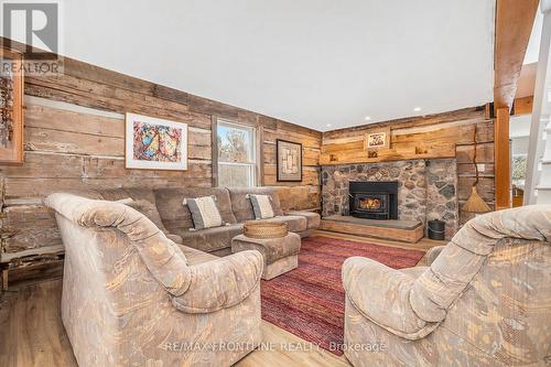 1120 Donaldson Road, North Frontenac (Frontenac North), ON - Indoor Photo Showing Living Room With Fireplace