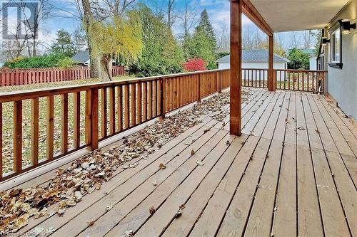 View of wooden deck - 2785 Ireton Street Unit# 2, Innisfil, ON - Outdoor With Deck Patio Veranda