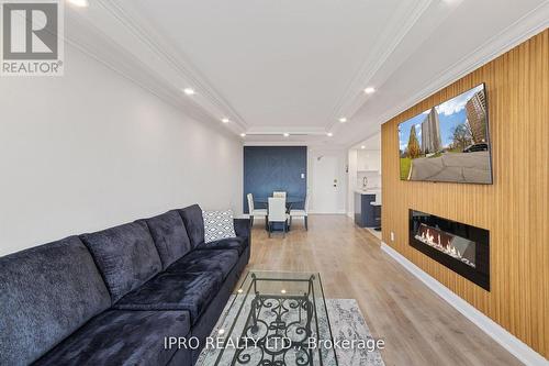 1101 - 3100 Kirwin Avenue, Mississauga, ON - Indoor Photo Showing Living Room With Fireplace