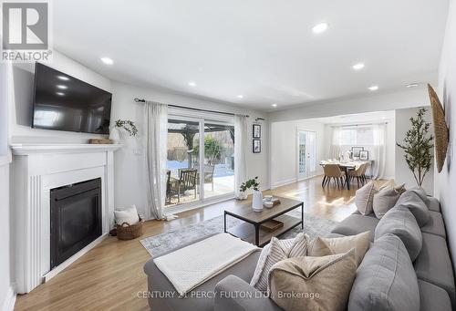 1023 Centre Street N, Whitby, ON - Indoor Photo Showing Living Room With Fireplace