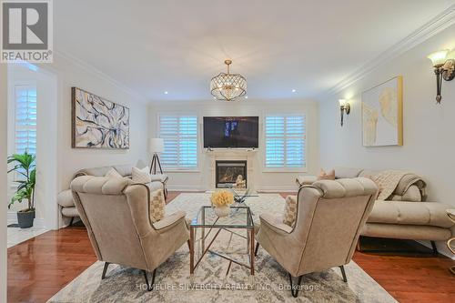 5 Highvalley Circle, Brampton, ON - Indoor Photo Showing Living Room With Fireplace