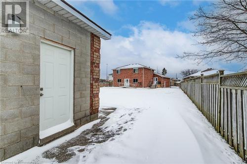 Side door on detached garage - 48 Wayne Avenue, Cambridge, ON - Outdoor With Exterior