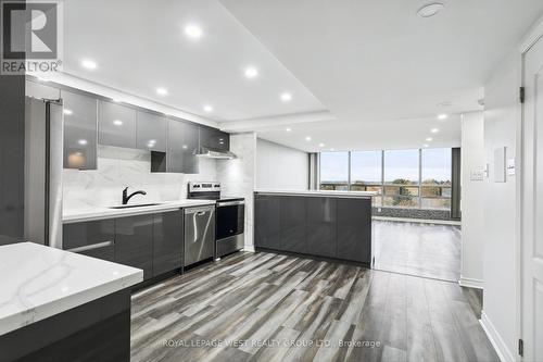 608 - 320 Mill Street S, Brampton, ON - Indoor Photo Showing Kitchen With Stainless Steel Kitchen With Upgraded Kitchen