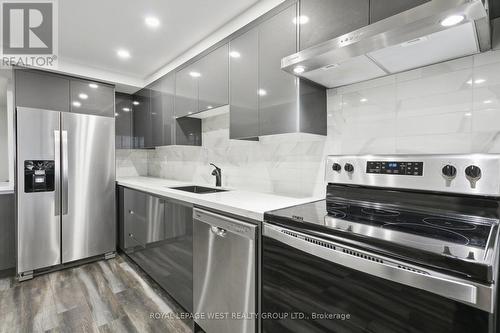 608 - 320 Mill Street S, Brampton, ON - Indoor Photo Showing Kitchen With Stainless Steel Kitchen With Upgraded Kitchen