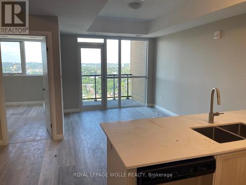 2407 - 108 Garment Street, Kitchener, ON - Indoor Photo Showing Kitchen With Double Sink