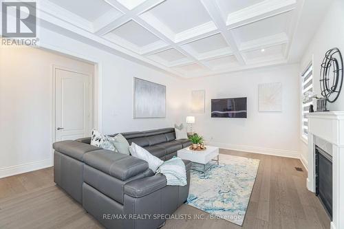 41 Leo Austin Road, Brampton, ON - Indoor Photo Showing Living Room With Fireplace