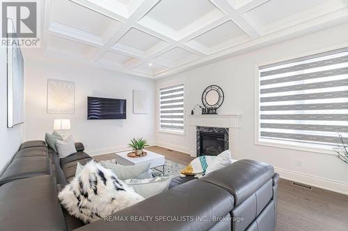 41 Leo Austin Road, Brampton, ON - Indoor Photo Showing Living Room With Fireplace