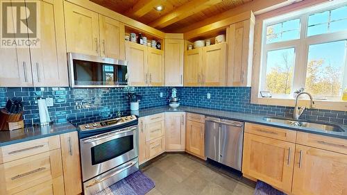 13113 Sunnyside Drive, Fort St. John, BC - Indoor Photo Showing Kitchen With Double Sink